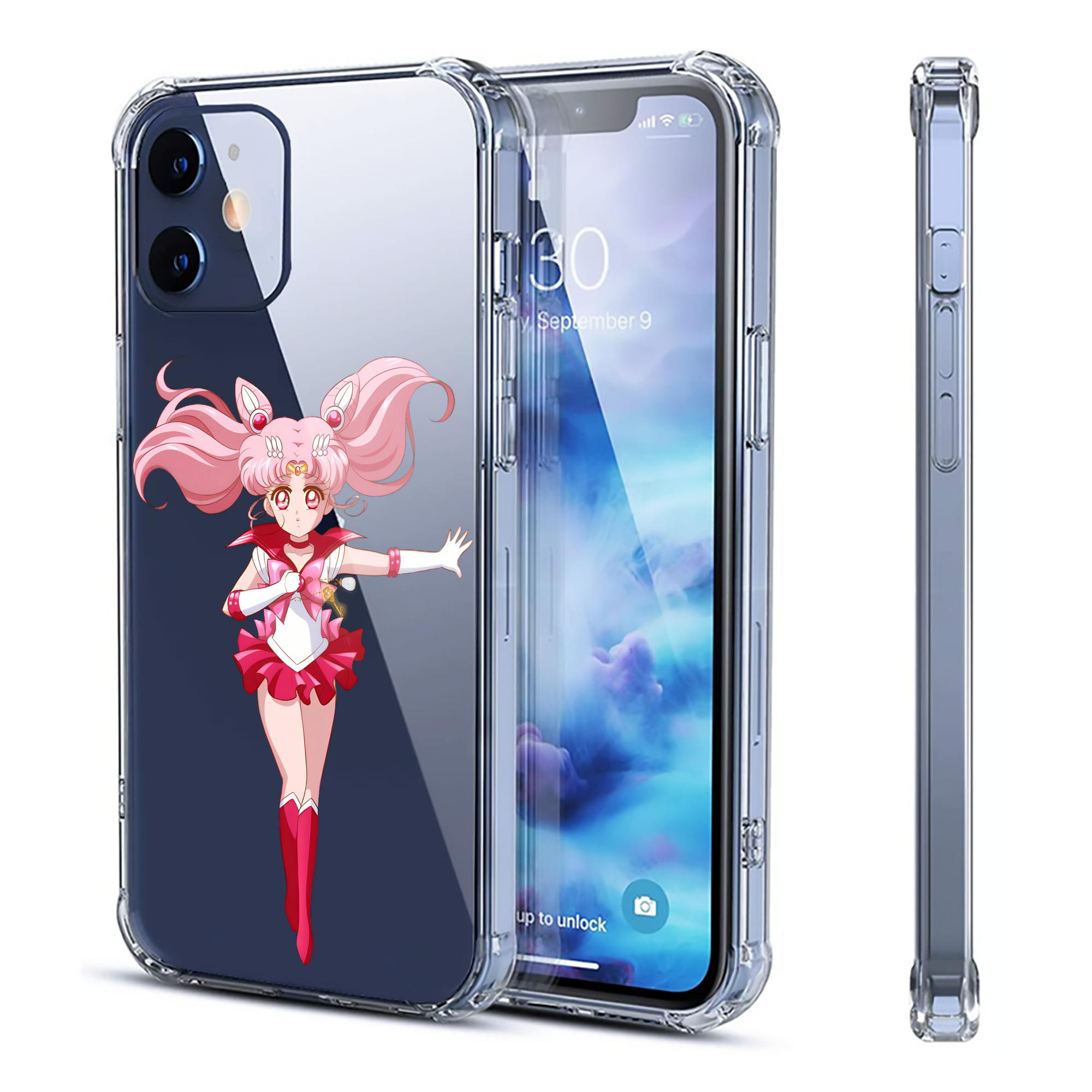 （画像用） 美少女戦士セーラームーン ちびうさ Sailor Moon Chibiusa Tsukino Usagi Small Lady Serenity 【iPhone 12シリーズ対応】透明スマホケース（クリアソフトケース）